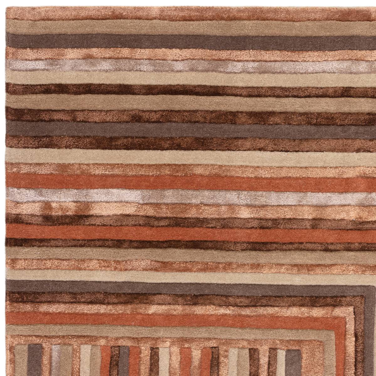 Matrix Network Terracotta Rug