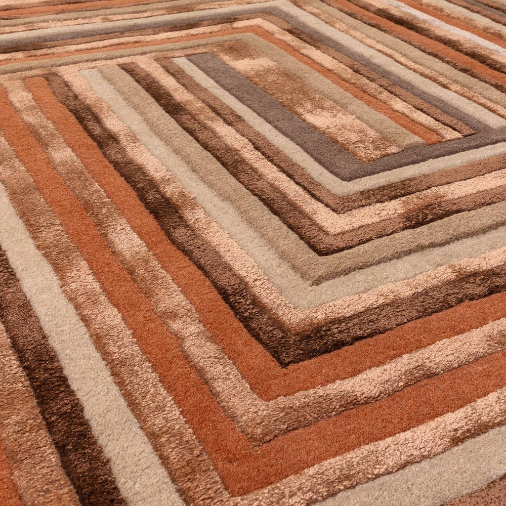 Matrix Network Terracotta Rug