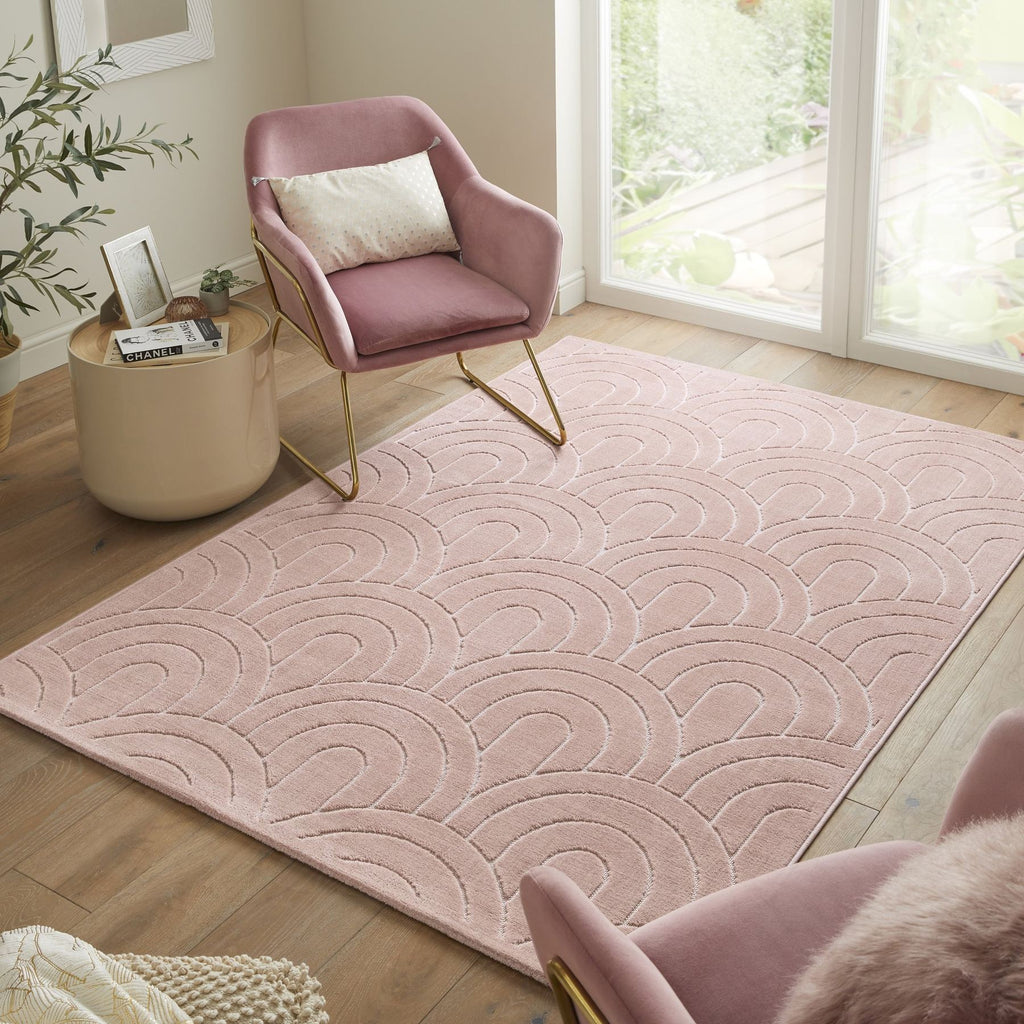 Maze Arches Dusty Pink Rug