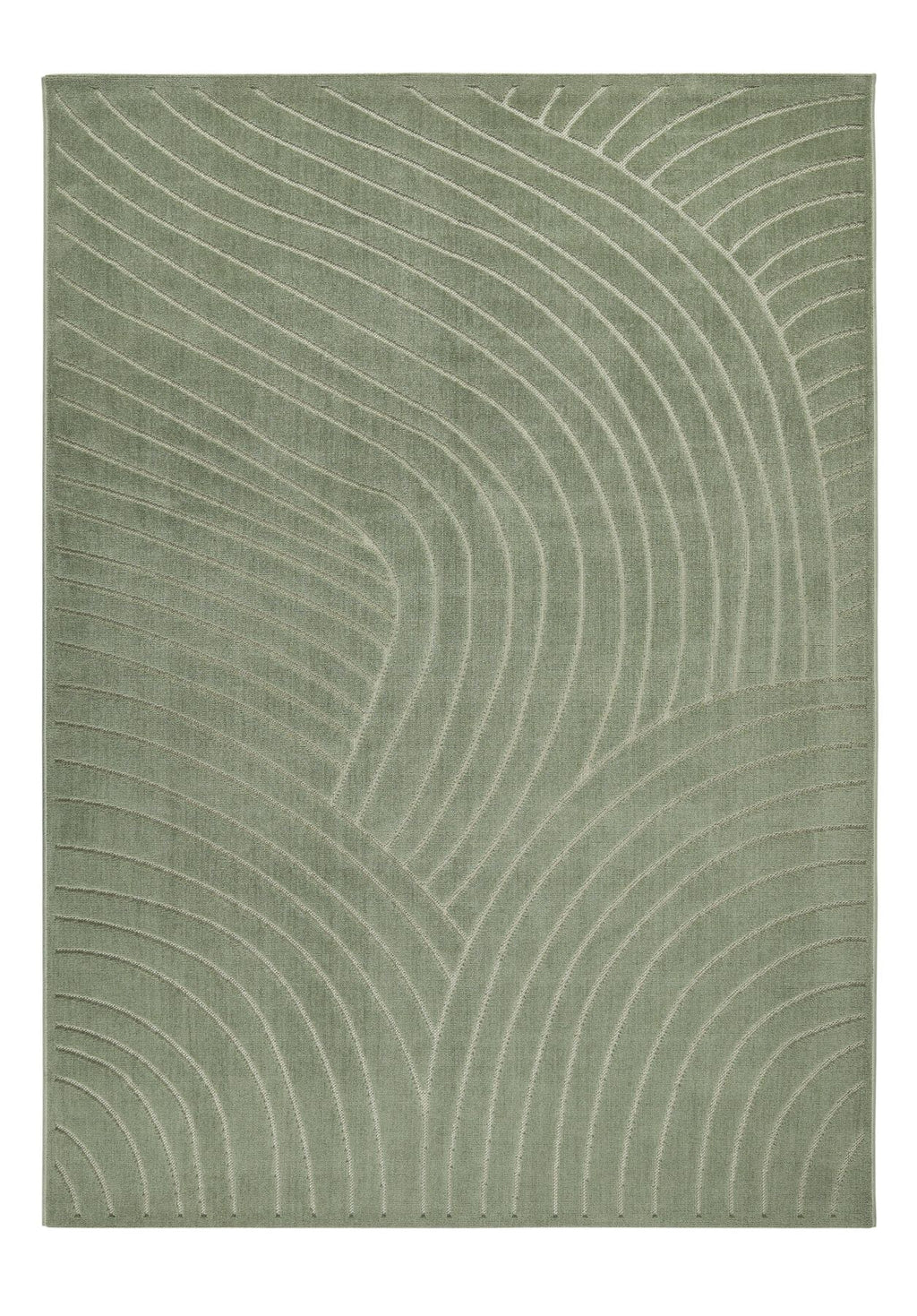 Maze Curve Green Rug