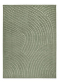 Maze Curve Green Rug