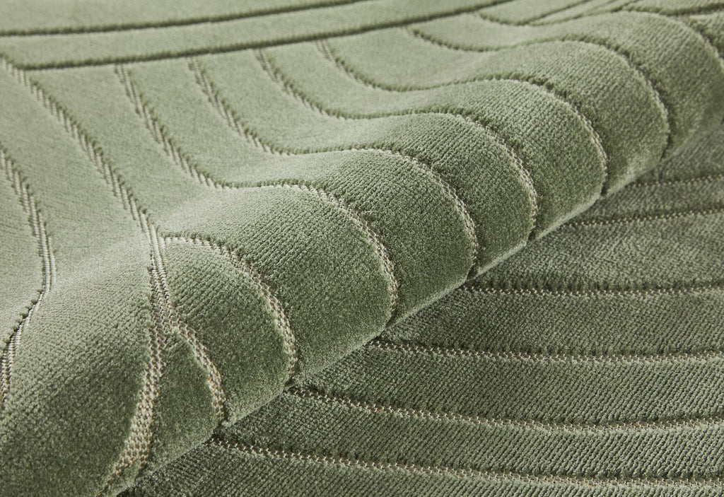 Maze Curve Green Rug