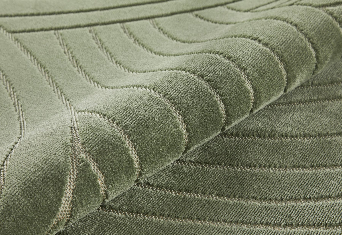 Maze Curve Green Rug