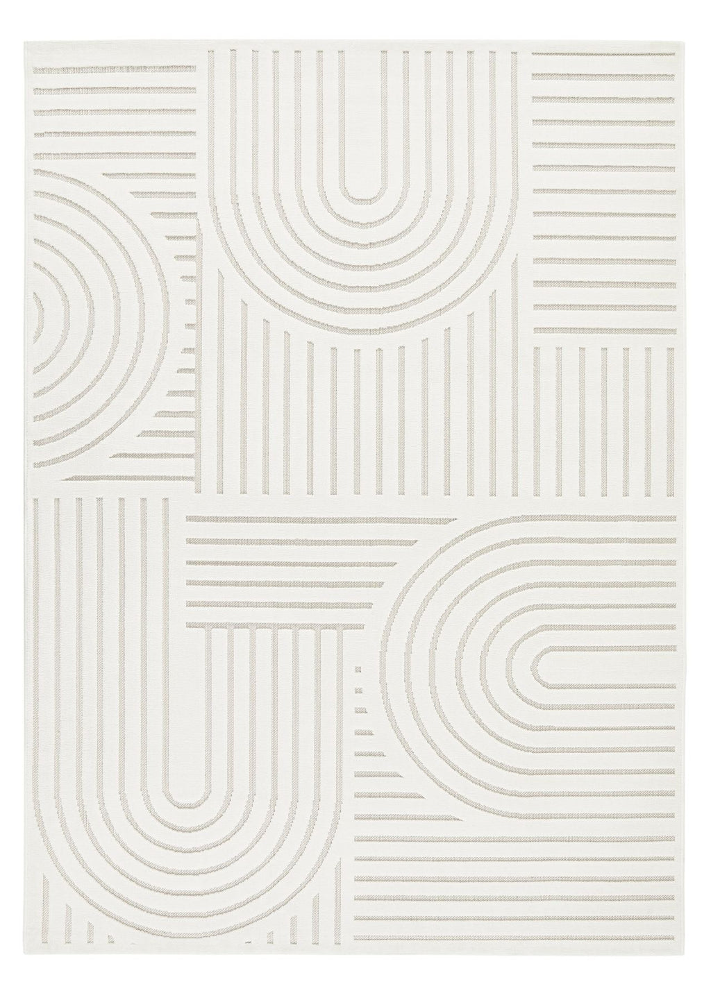 Maze Curve Ivory Rug
