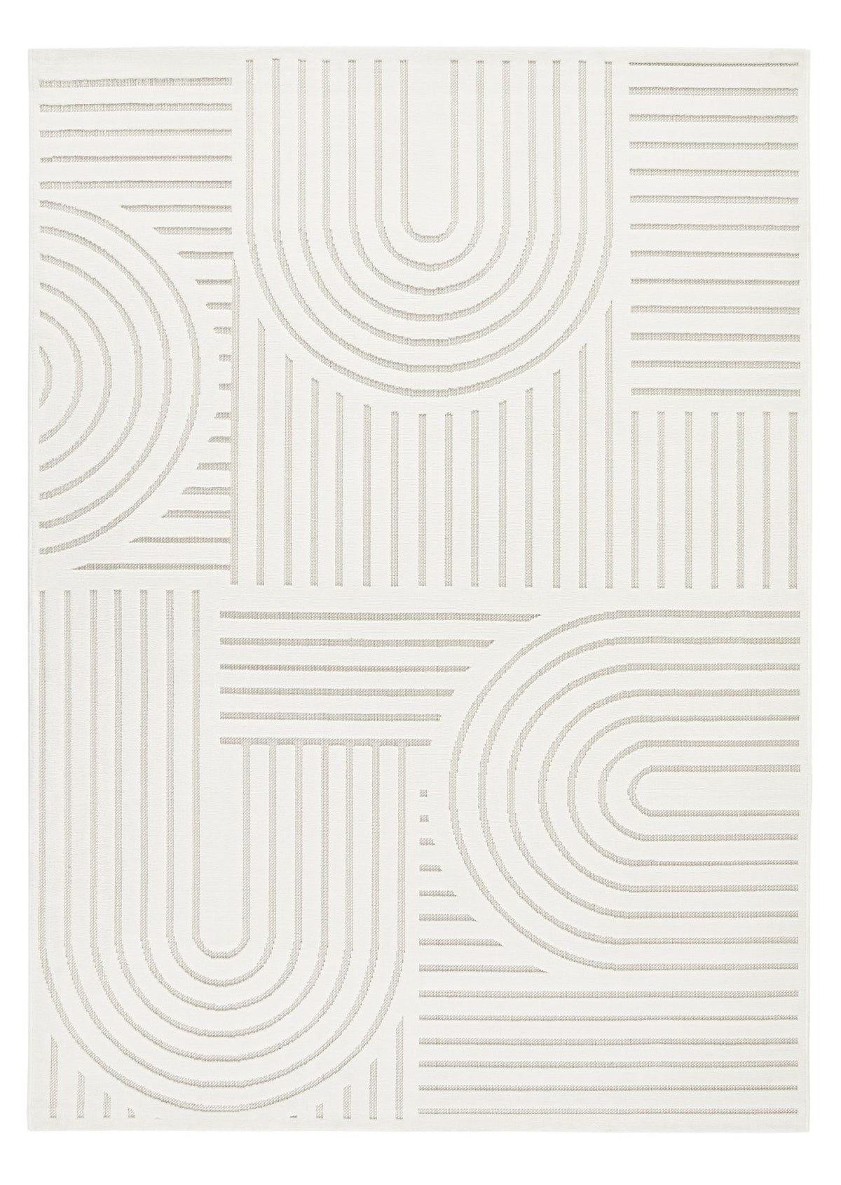 Maze Curve Ivory Rug
