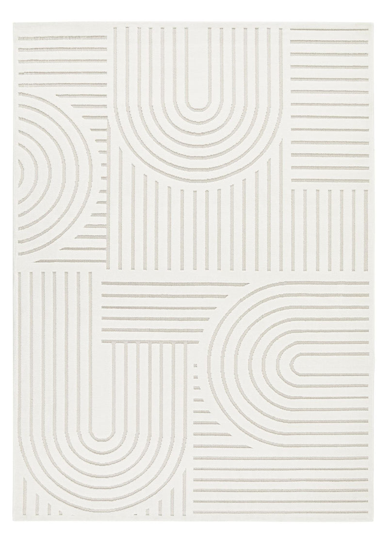 Maze Curve Ivory Rug