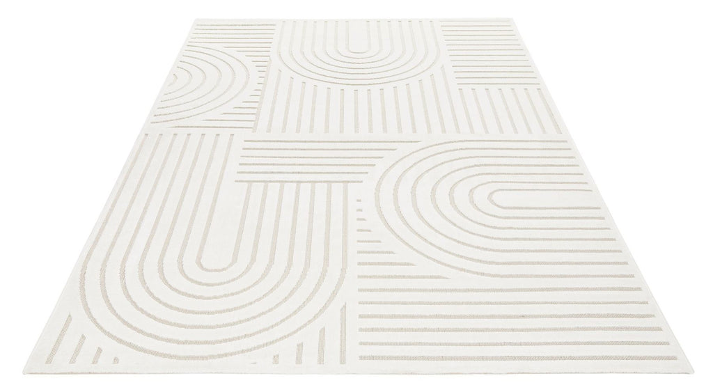 Maze Curve Ivory Rug