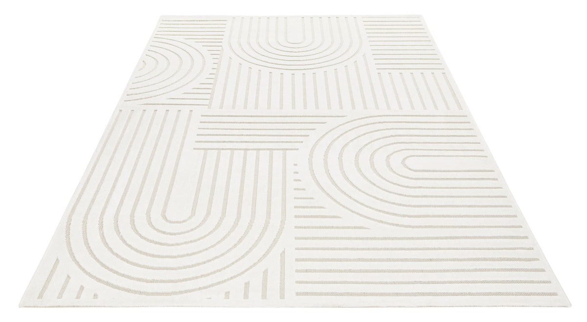 Maze Curve Ivory Rug