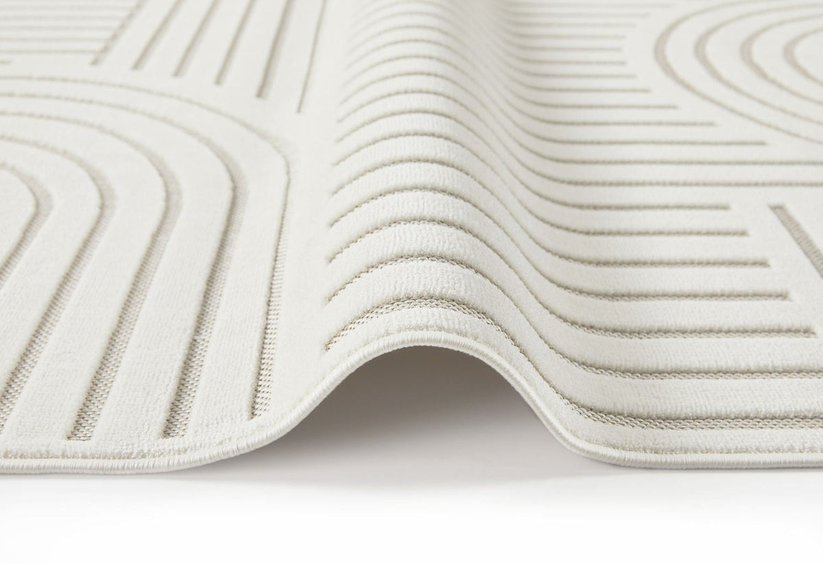 Maze Curve Ivory Rug
