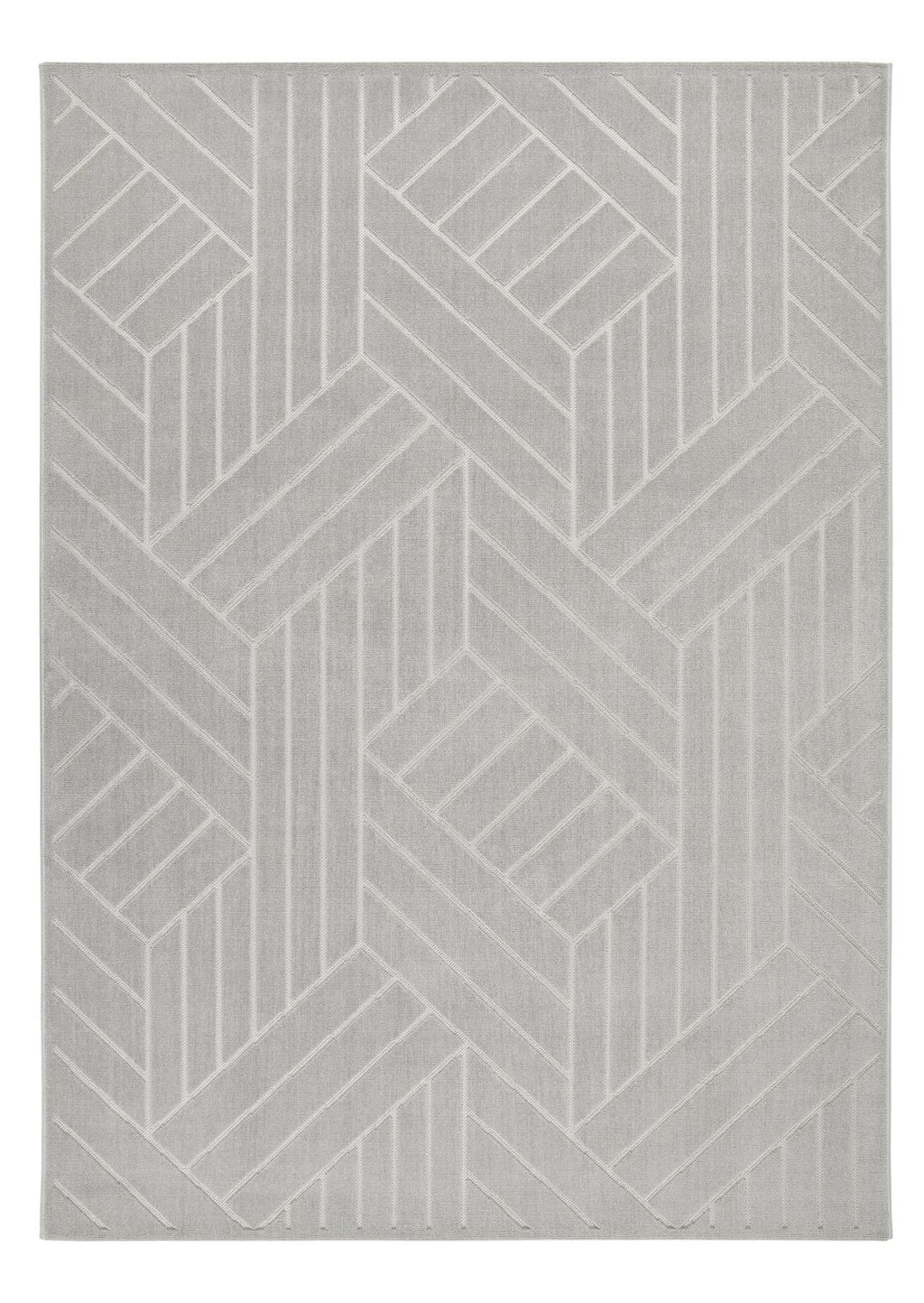 Maze Geometric Grey Rug