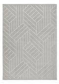 Maze Geometric Grey Rug