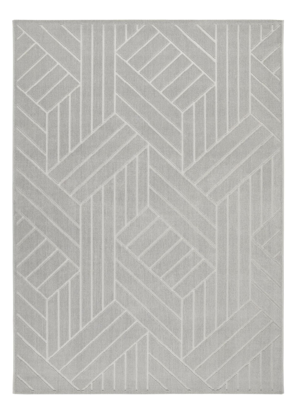 Maze Geometric Grey Rug
