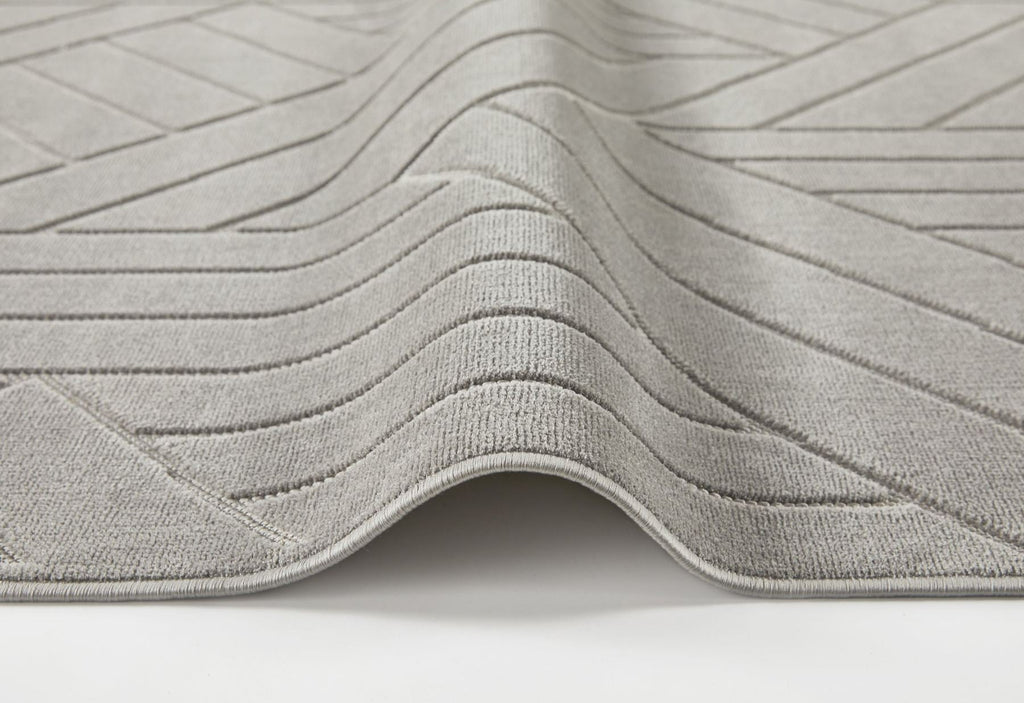 Maze Geometric Grey Rug