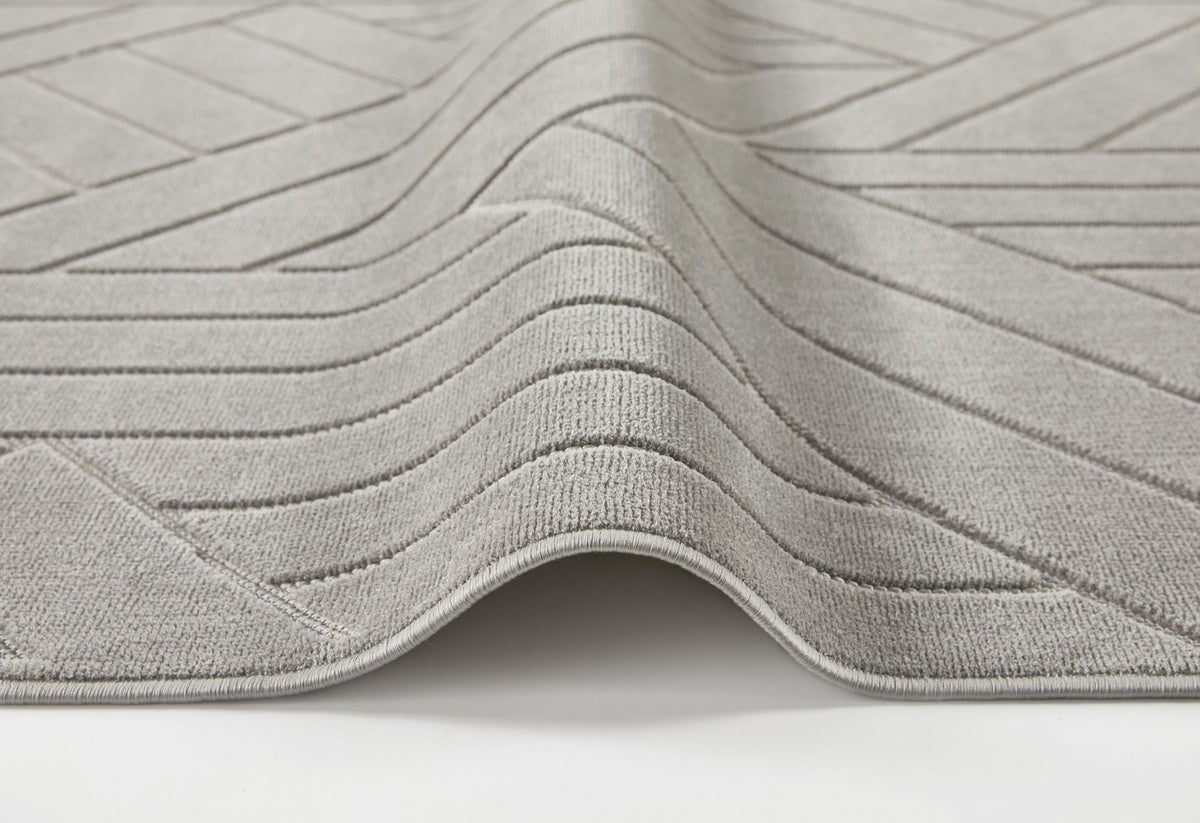 Maze Geometric Grey Rug