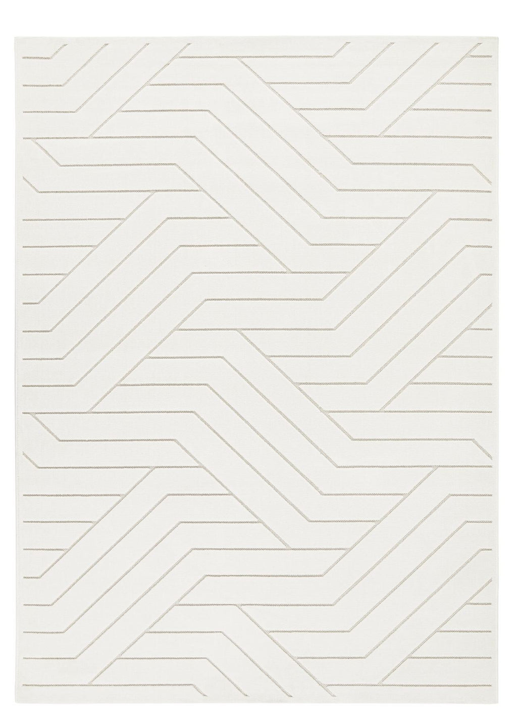 Maze Geometric Ivory Rug