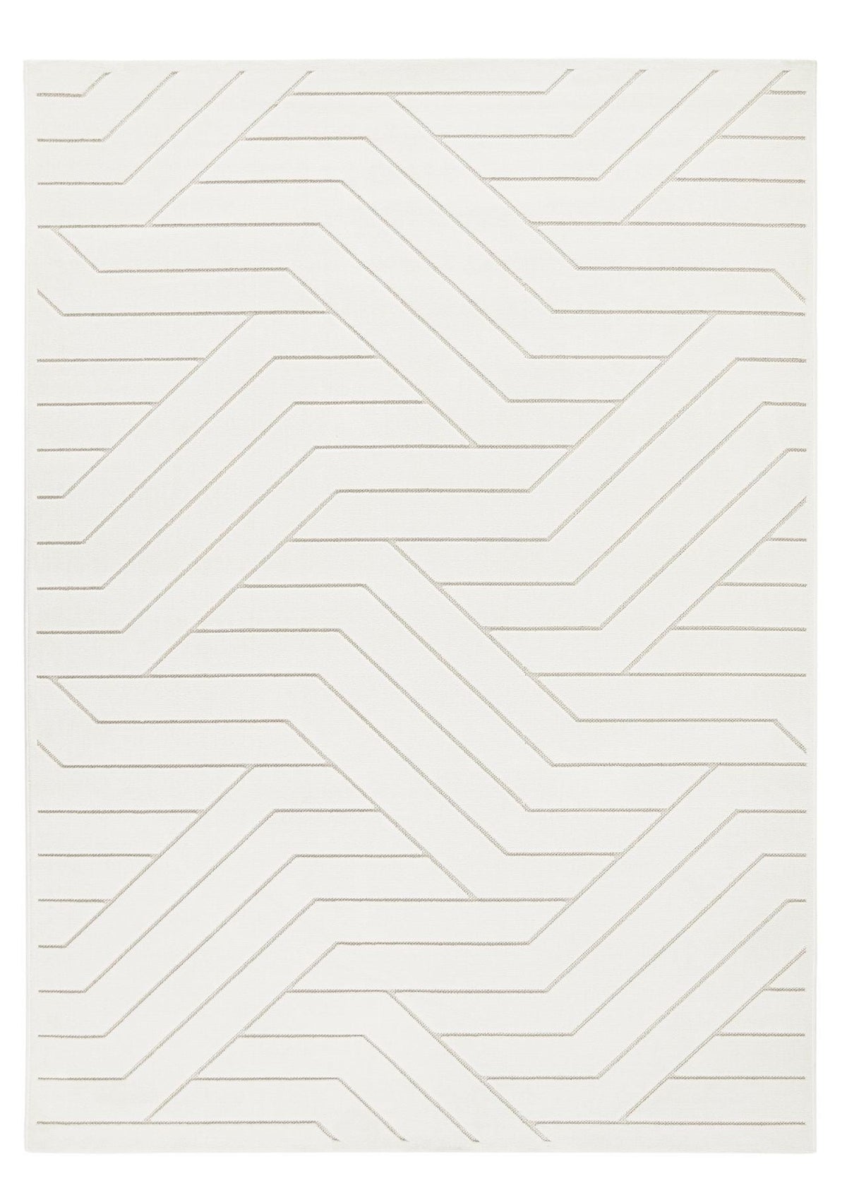 Maze Geometric Ivory Rug