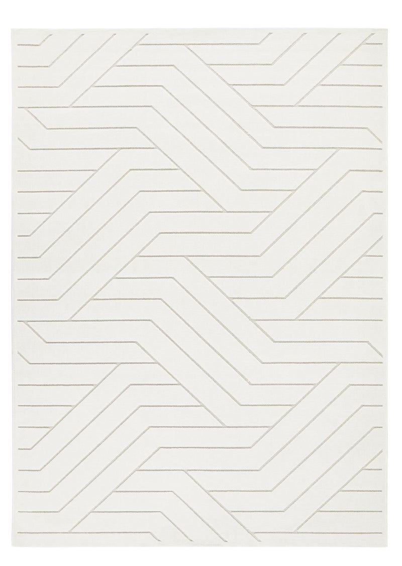 Maze Geometric Ivory Rug