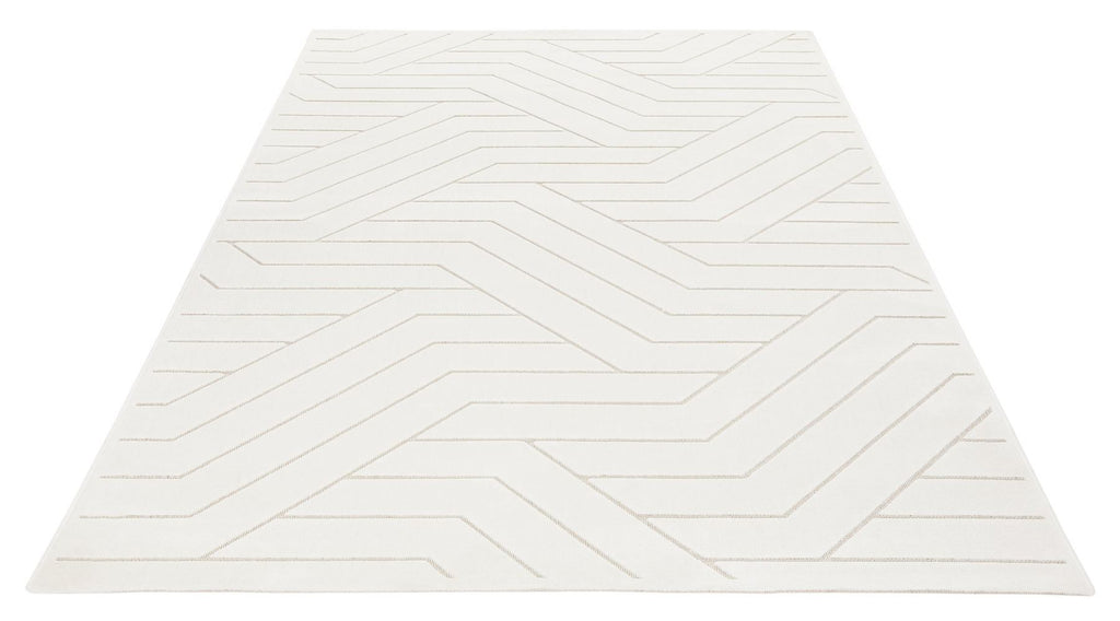 Maze Geometric Ivory Rug