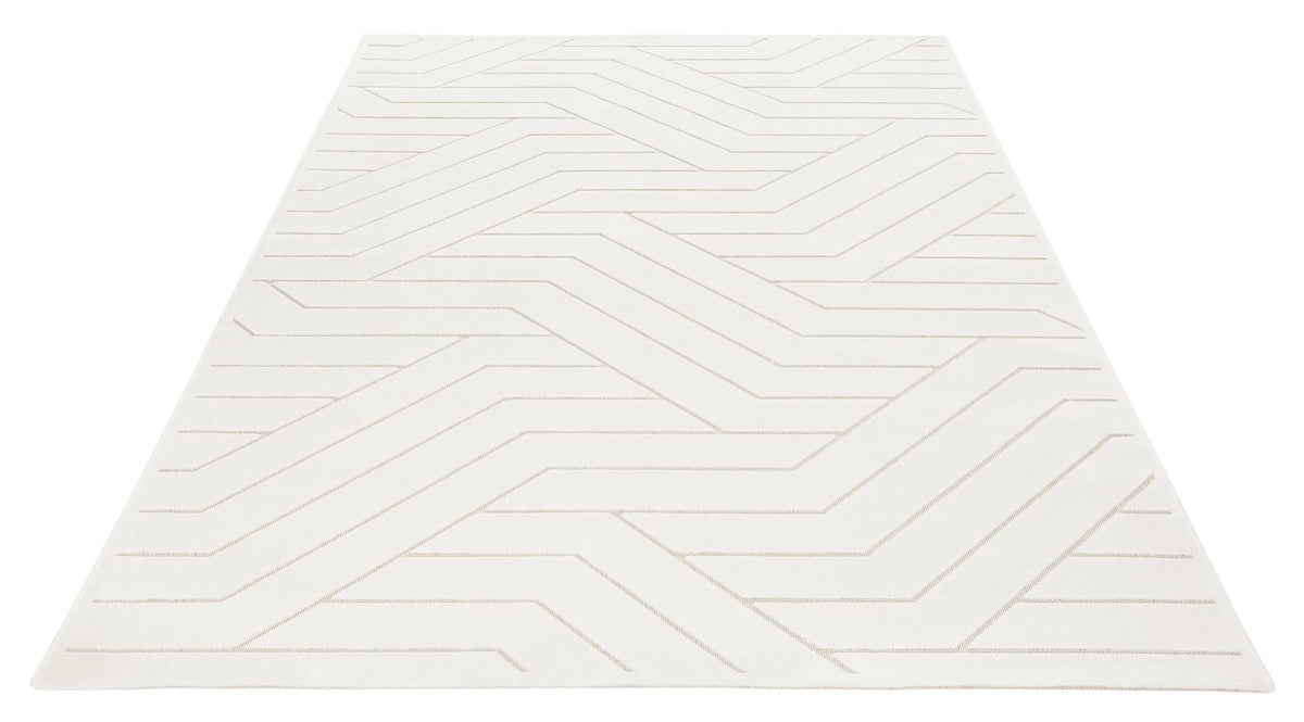 Maze Geometric Ivory Rug