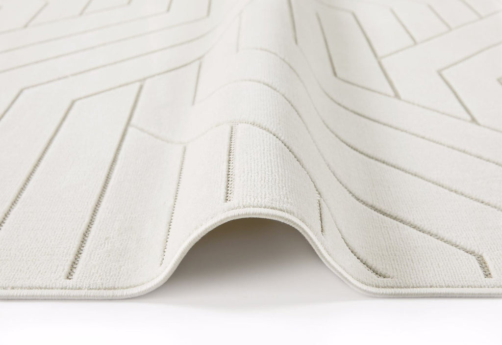 Maze Geometric Ivory Rug