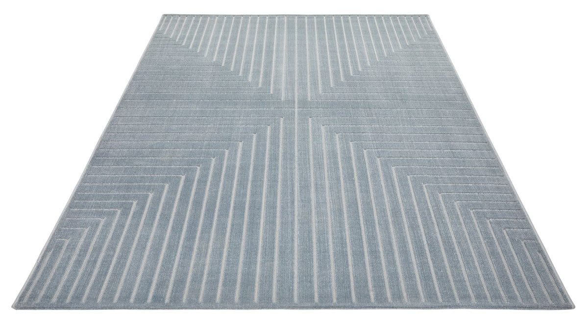 Maze Linear Blue Rug