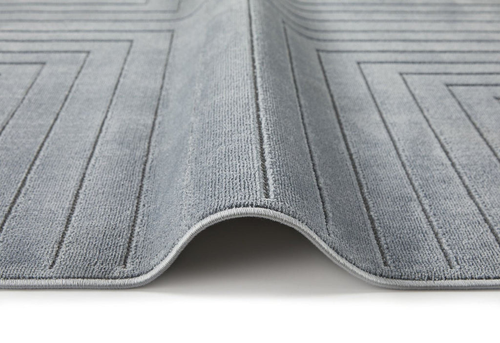 Maze Linear Blue Rug