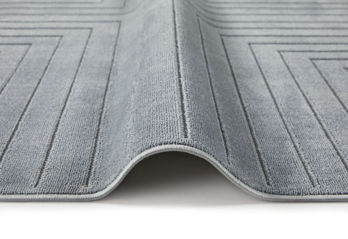 Maze Linear Blue Rug
