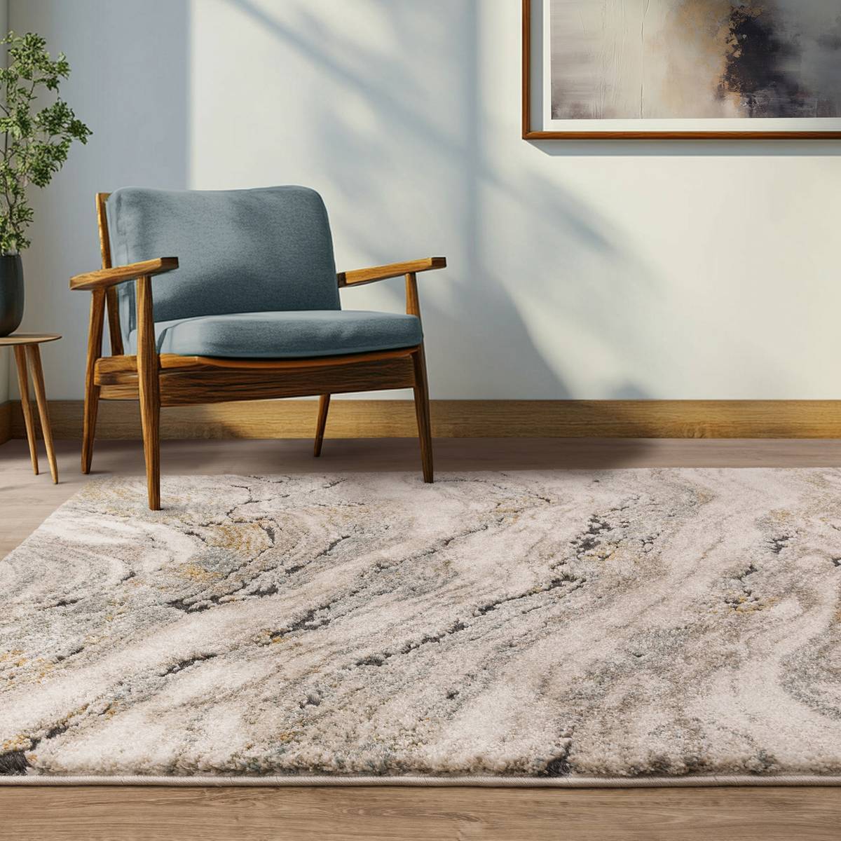Mirage Wave Blue Rug