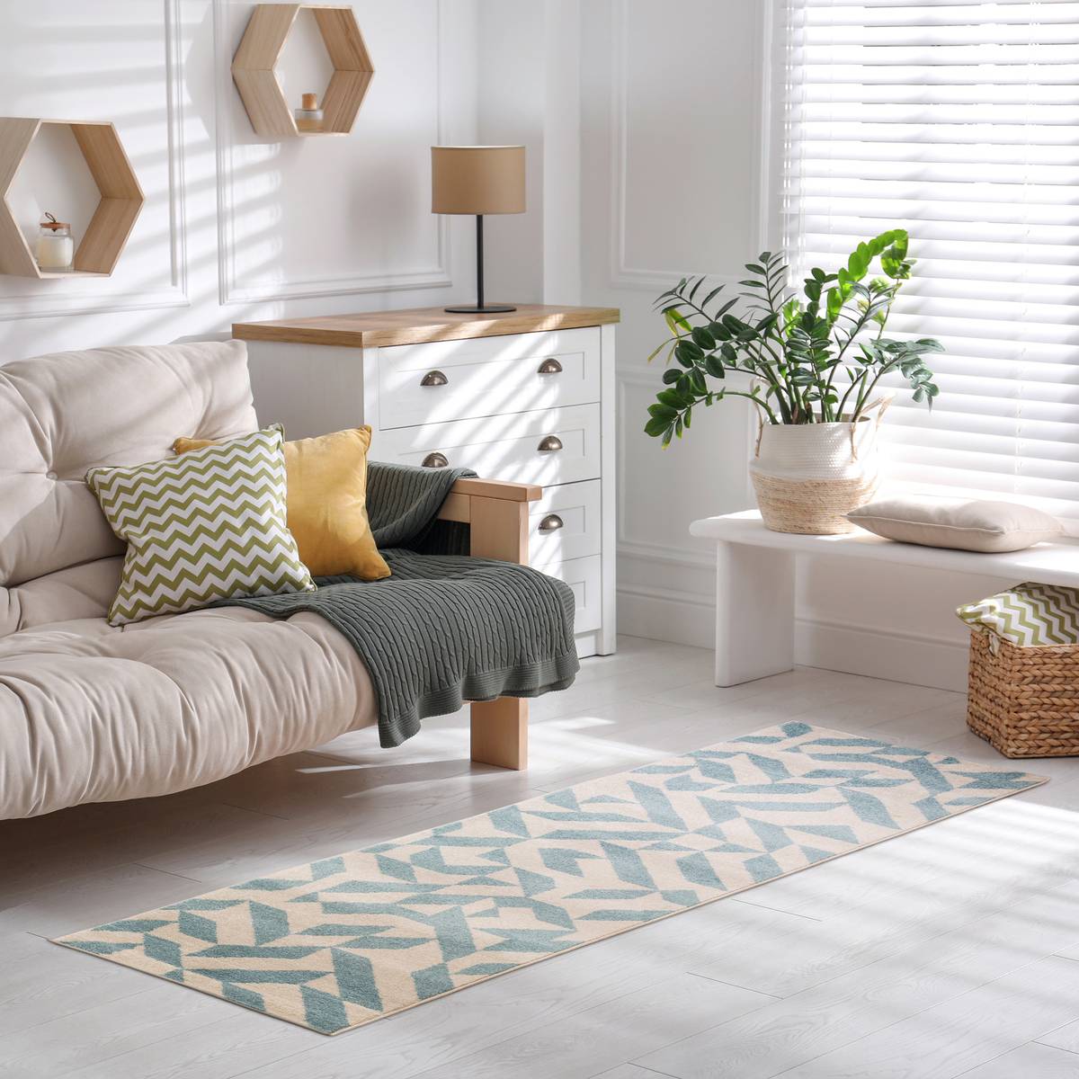 Muse Blue Shapes Rug