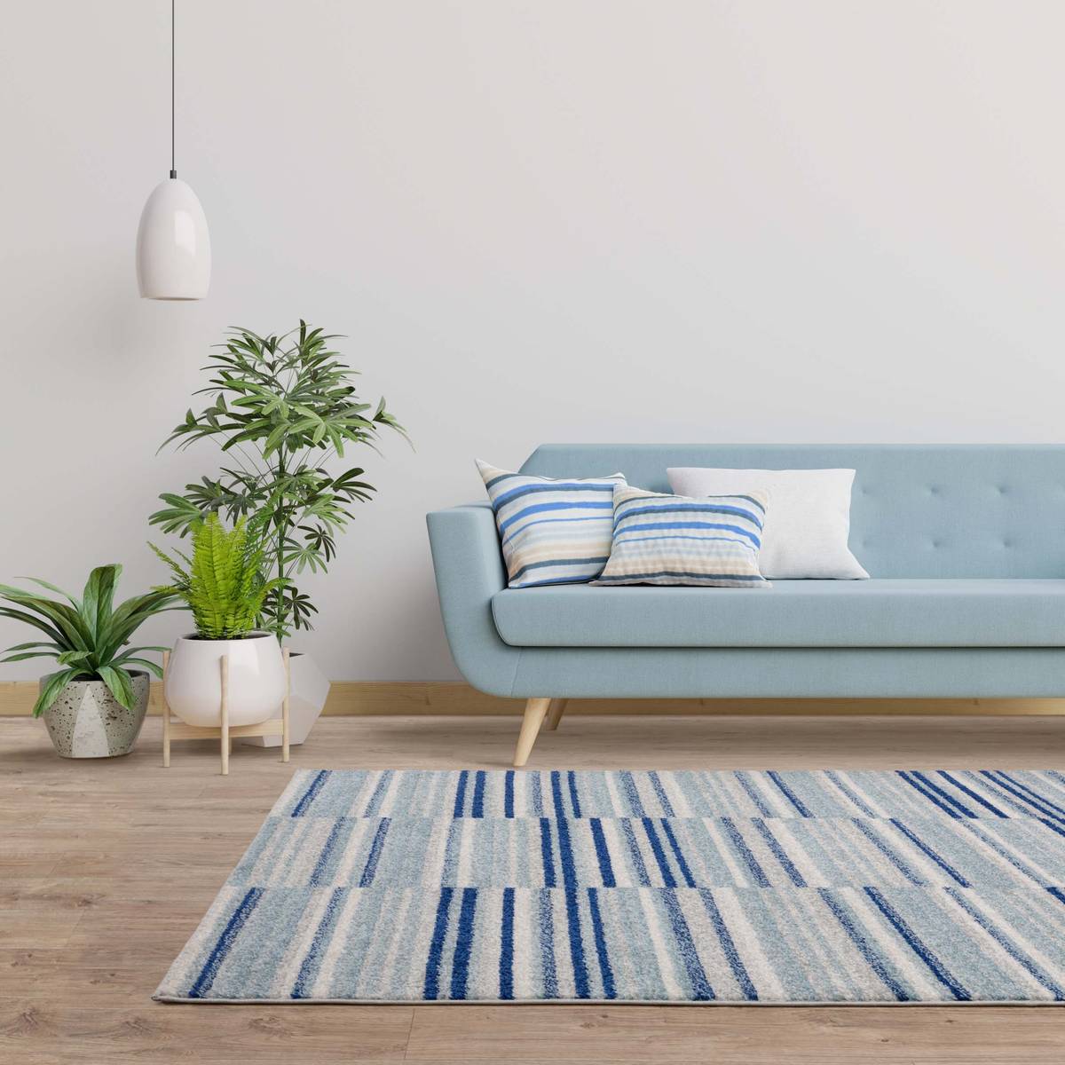 Muse Blue Stripe Rug