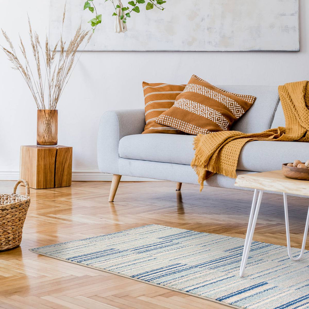 Muse Blue Stripe Rug