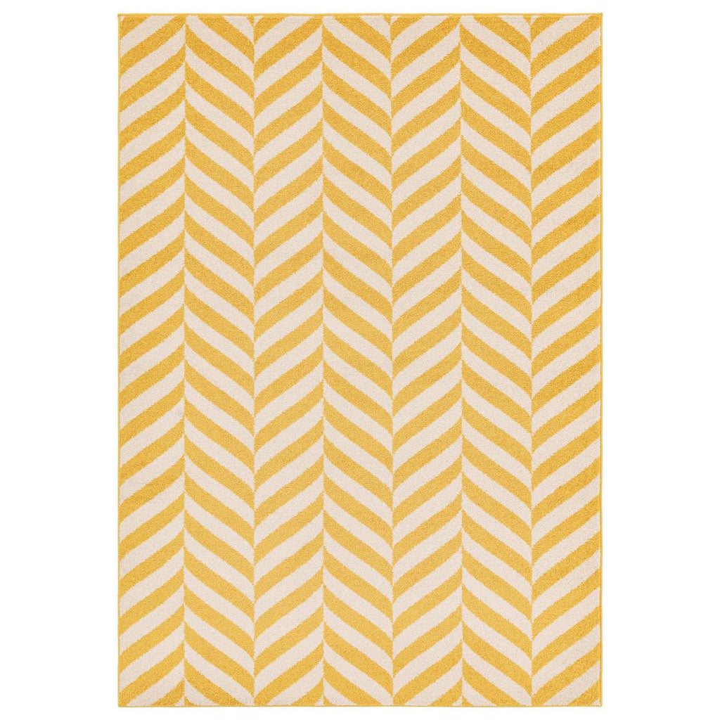 Muse Yellow Chevron Rug