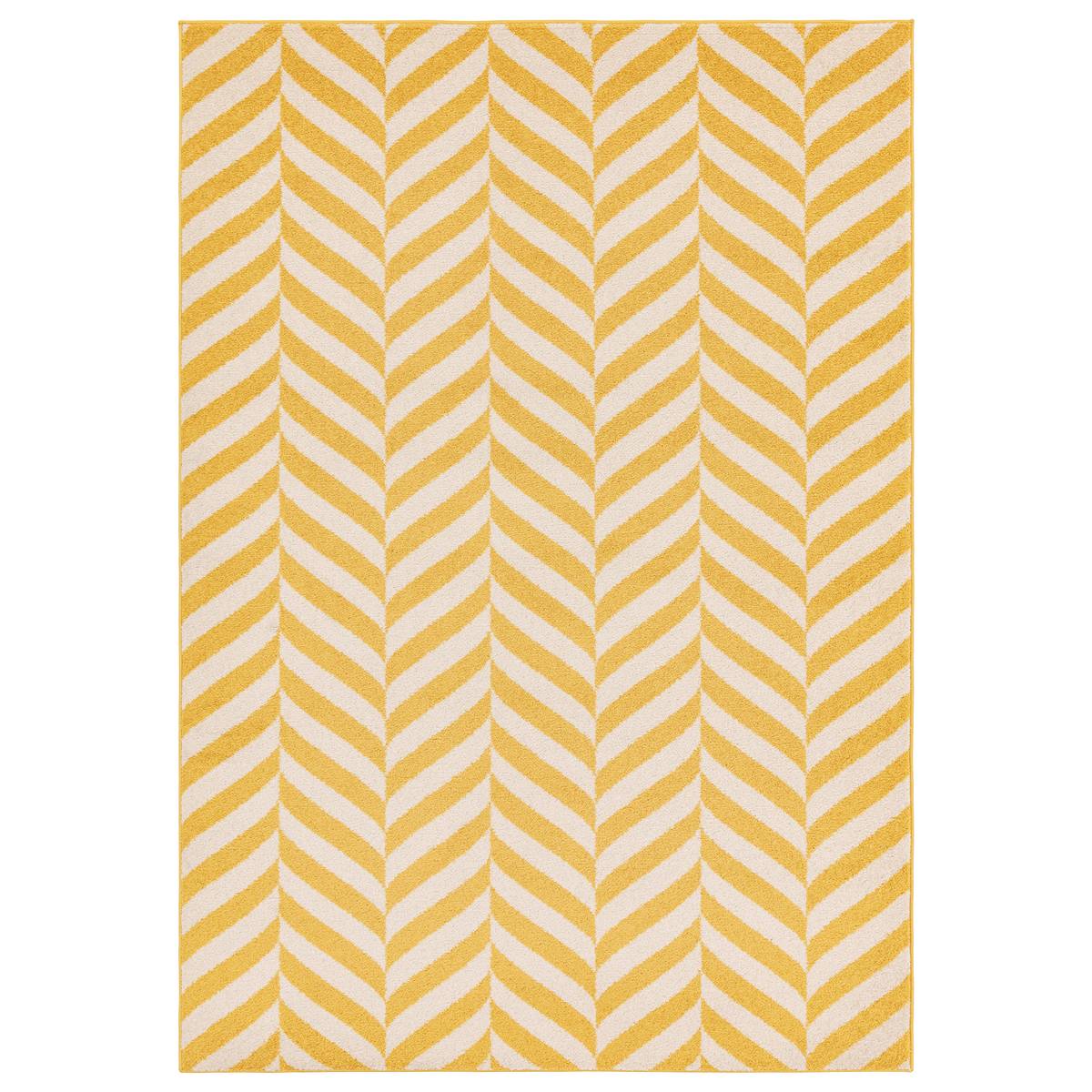 Muse Yellow Chevron Rug