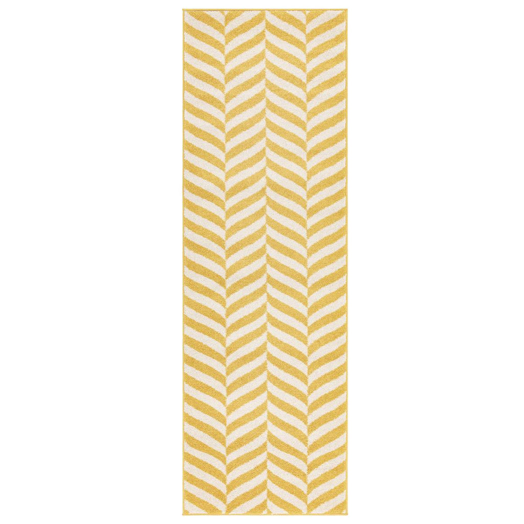 Muse Yellow Chevron Rug