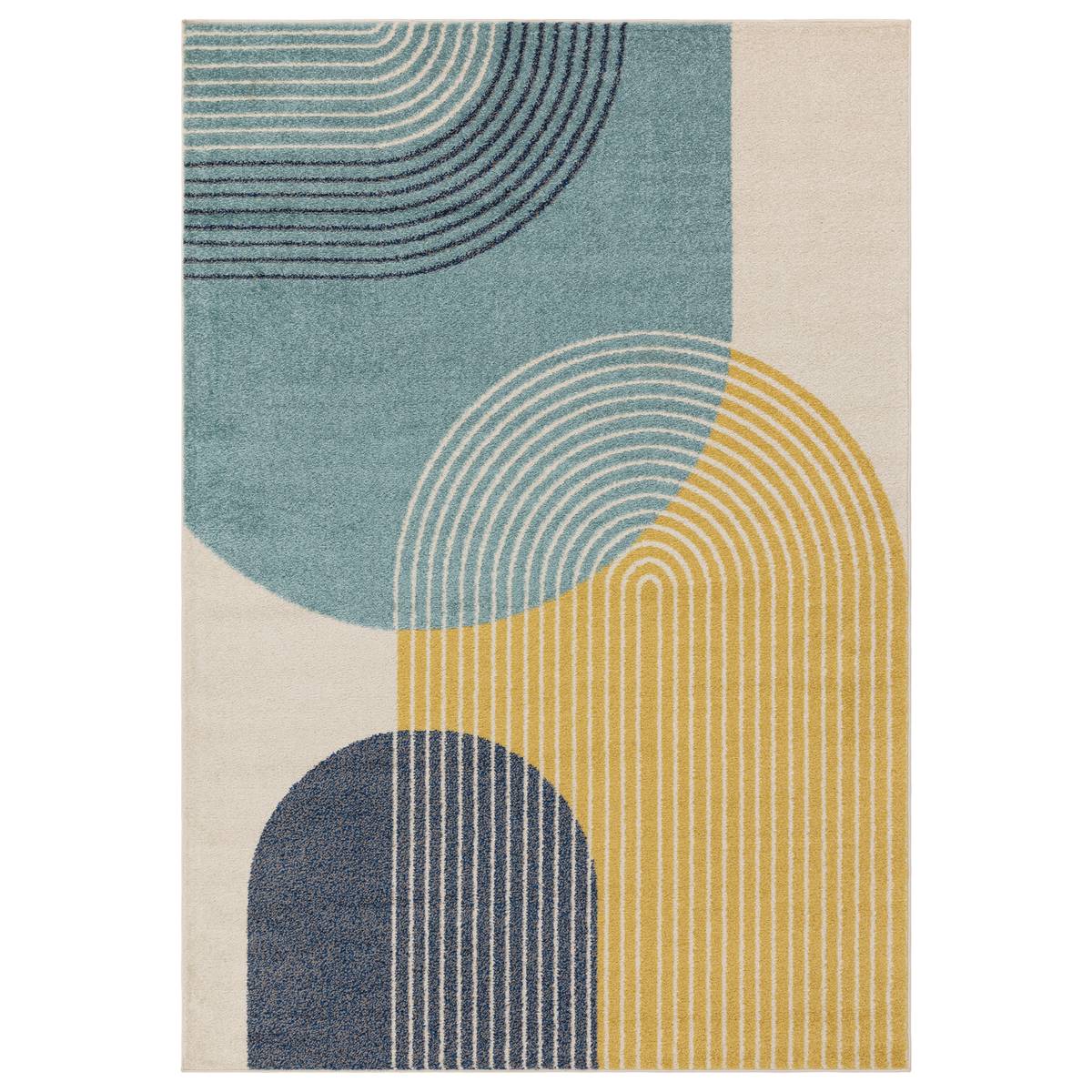 Muse Blue Retro Rug