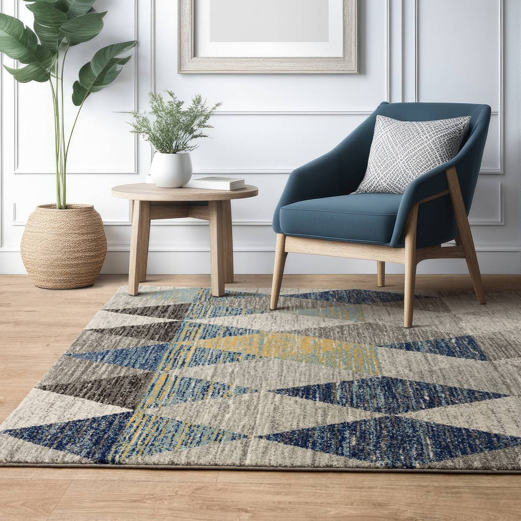 Muse Harlequin Blue Rug