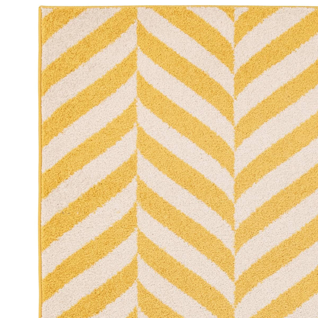 Muse Yellow Chevron Rug