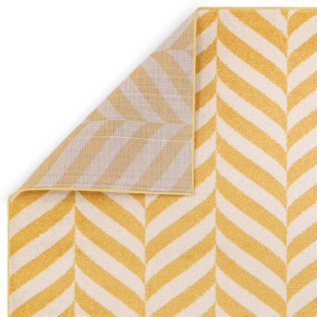 Muse Yellow Chevron Rug
