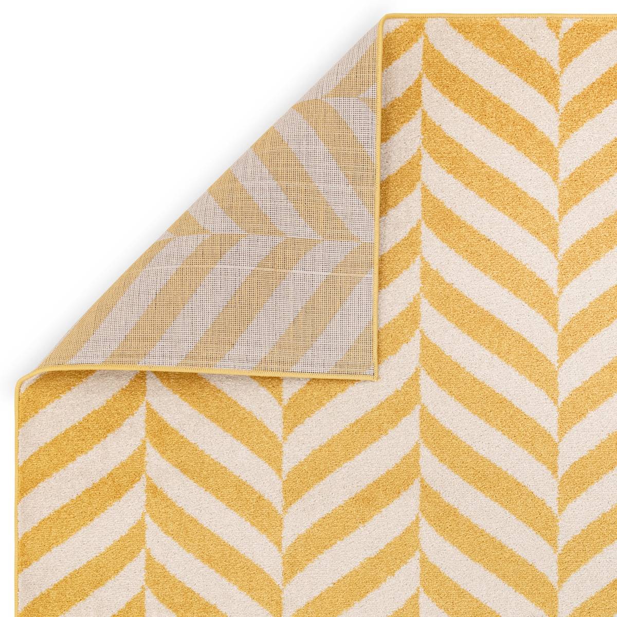 Muse Yellow Chevron Rug