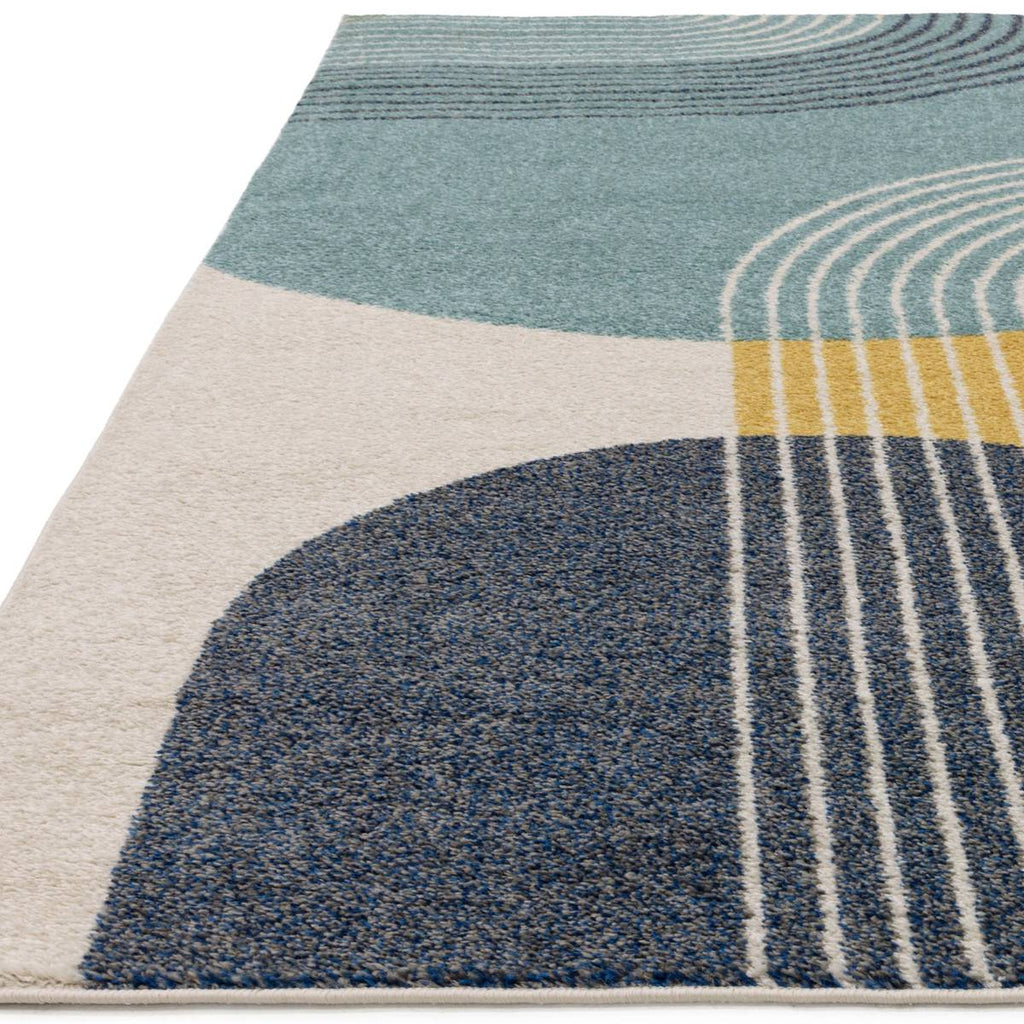 Muse Blue Retro Rug