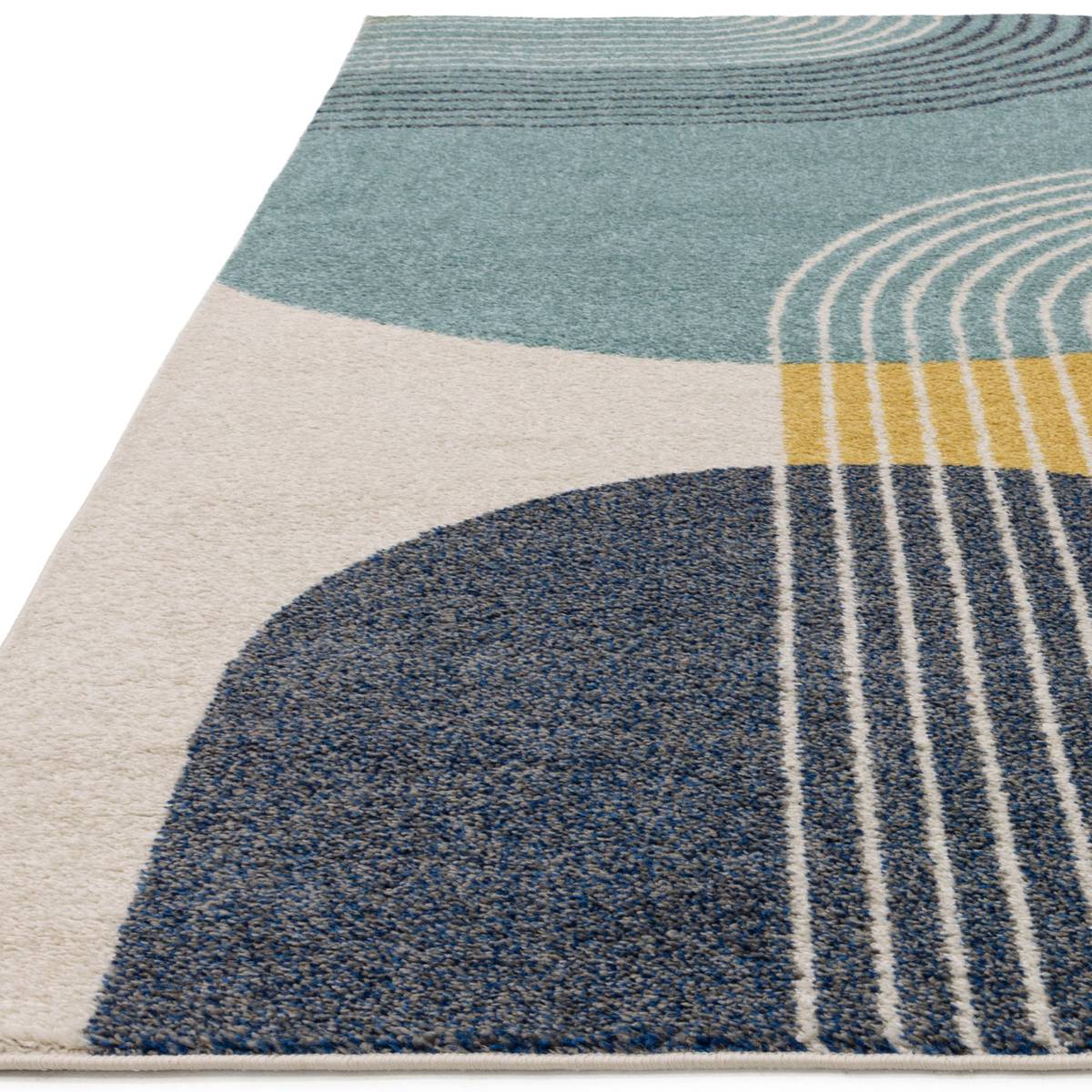 Muse Blue Retro Rug