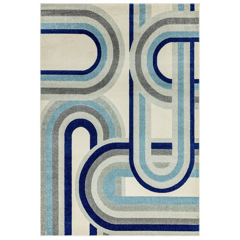 Nova Retro Blue Rug