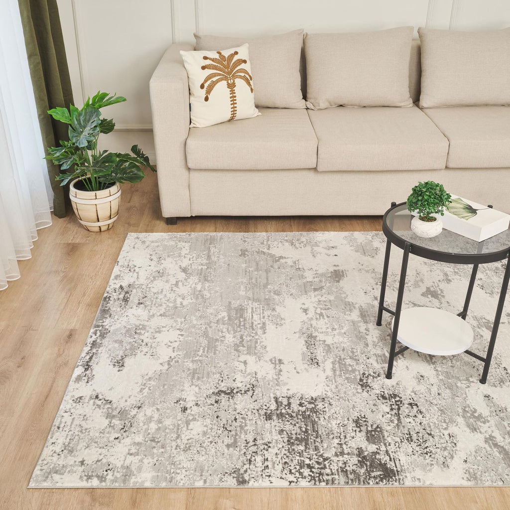 Olivia Abstract Grey Rug