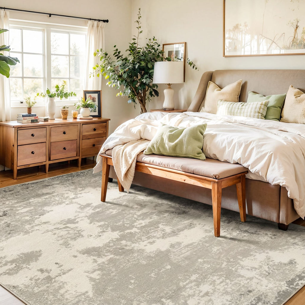 Olivia Abstract Grey Rug