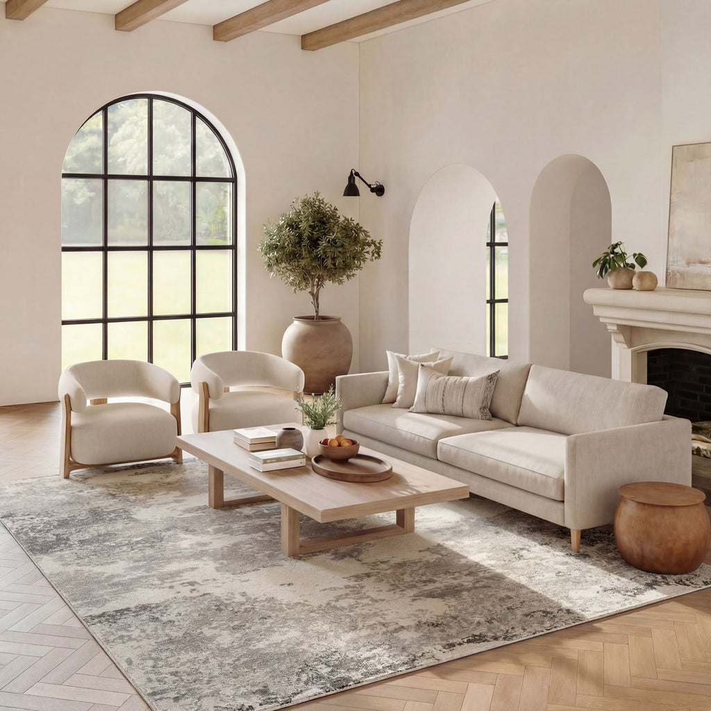 Olivia Abstract Grey Rug