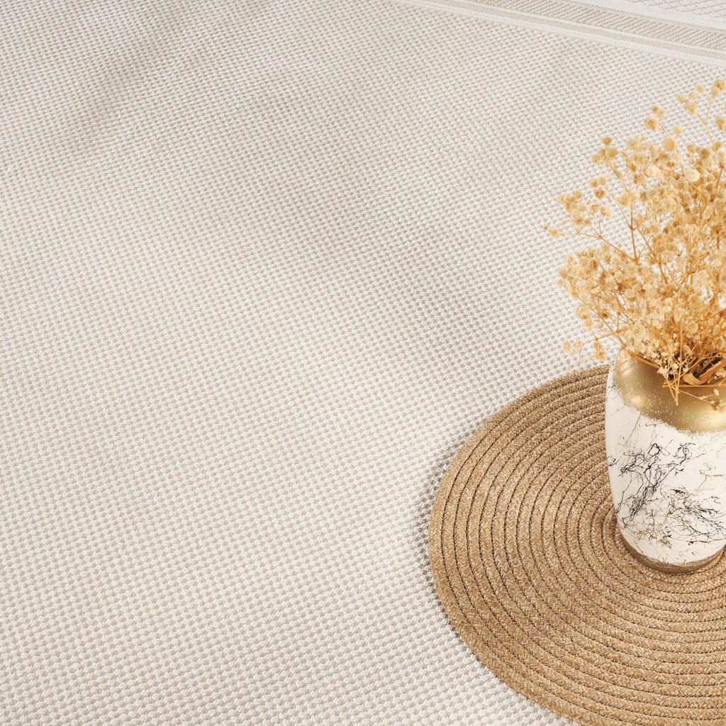 Olivia Border Cream Beige Rug