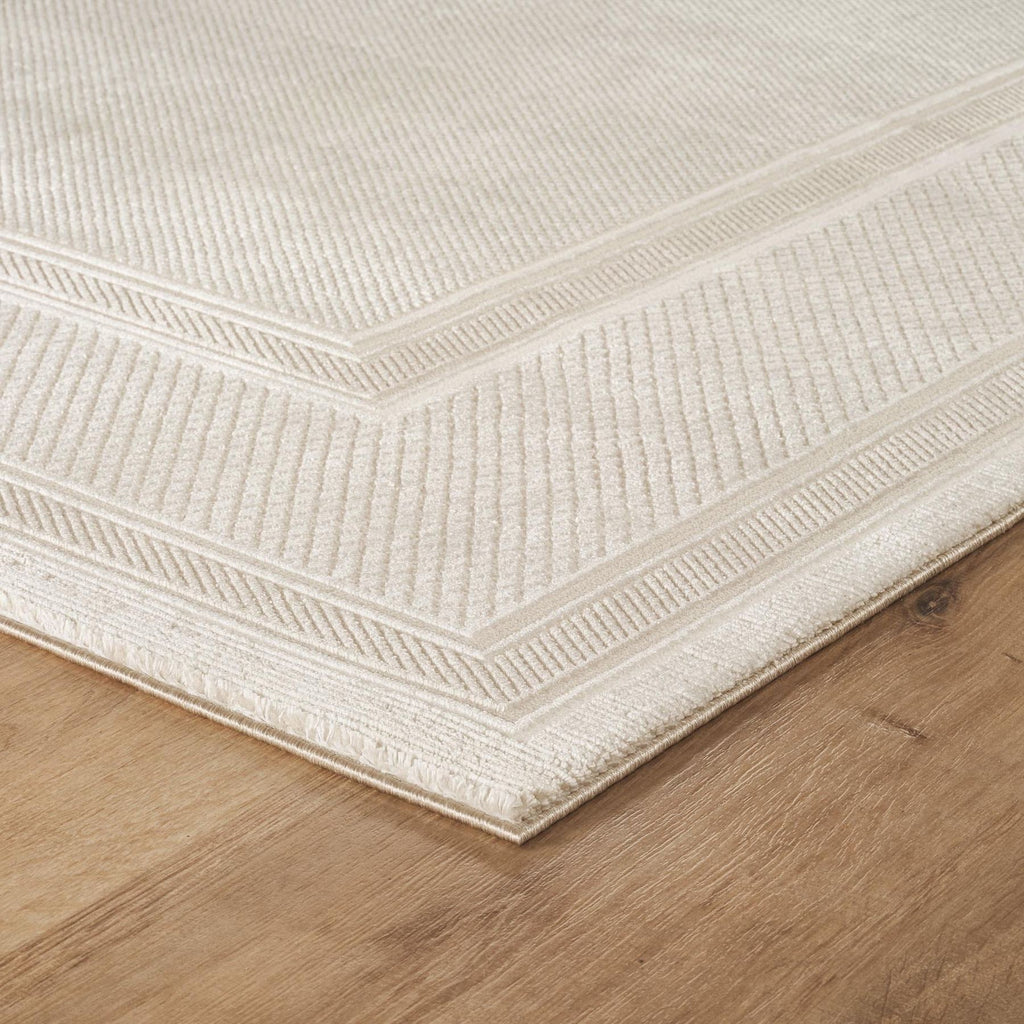 Olivia Border Cream Beige Rug
