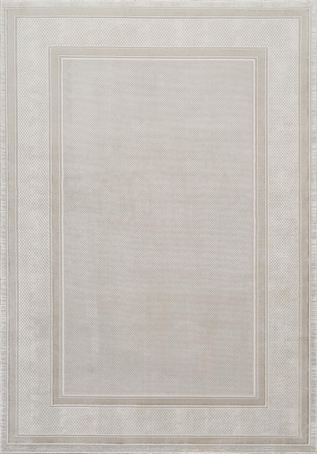 Olivia Border Grey Beige Rug