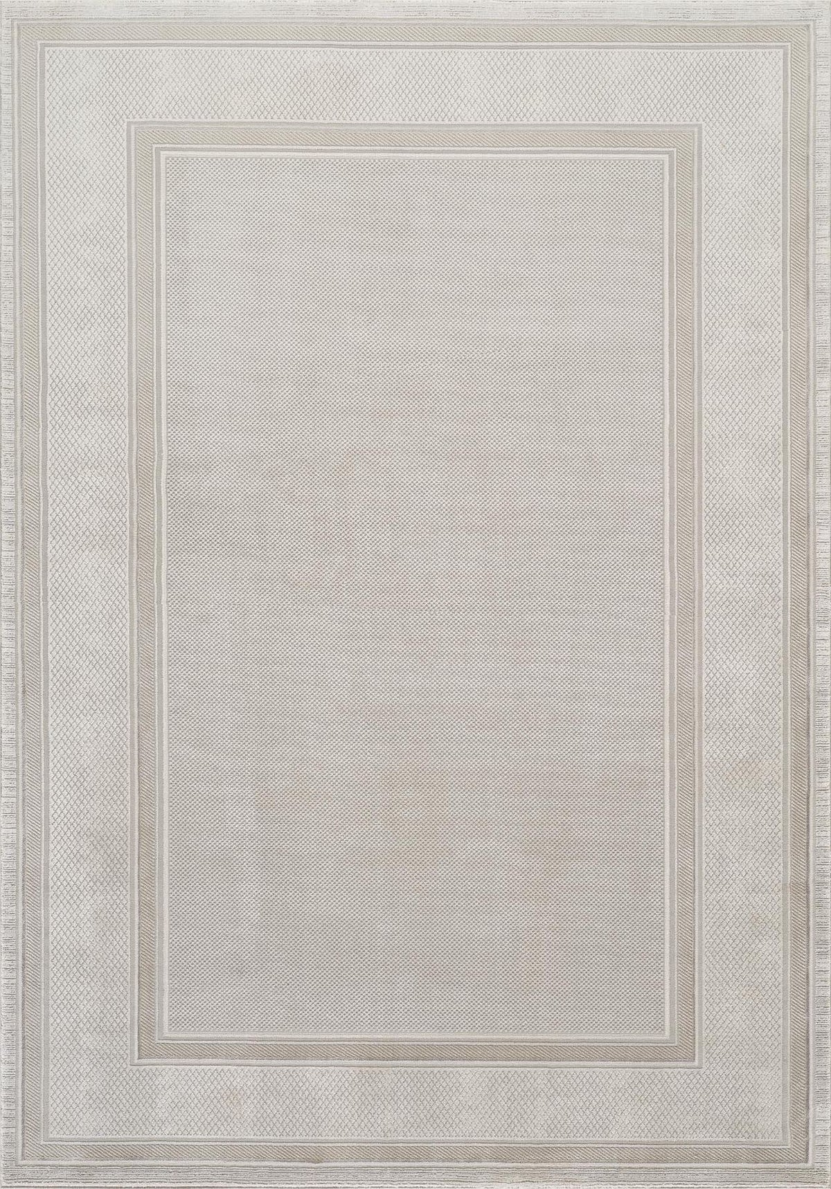 Olivia Border Grey Beige Rug