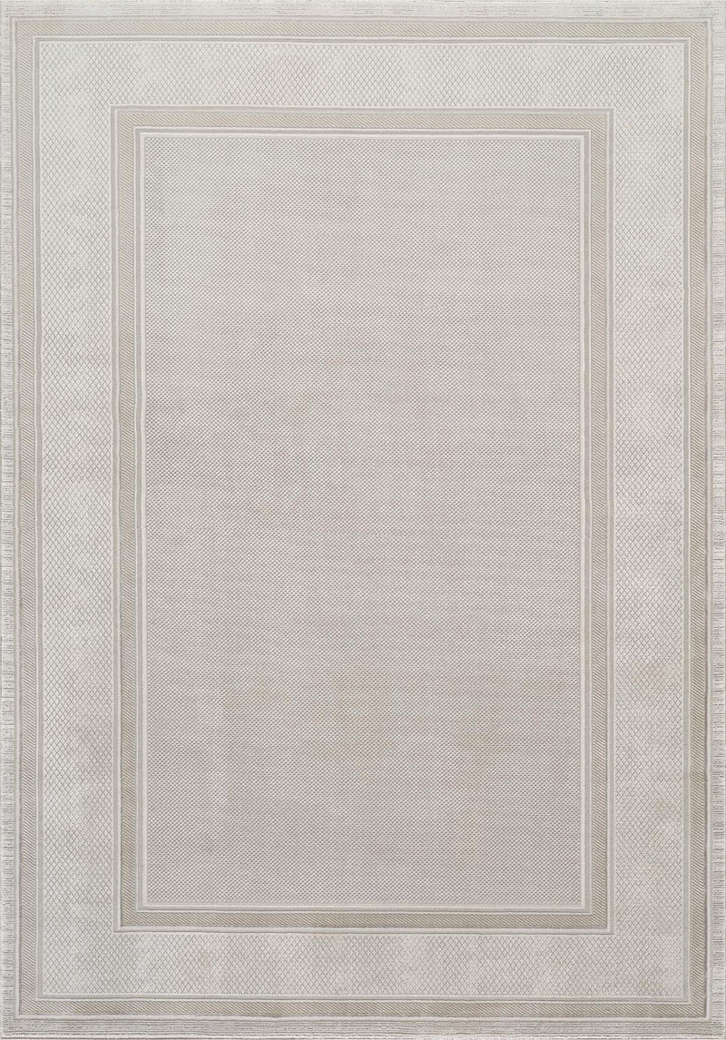 Olivia Border Grey Beige Rug